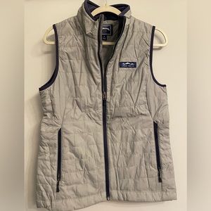 Lauren James Co. preptec vest, size medium, grey and navy